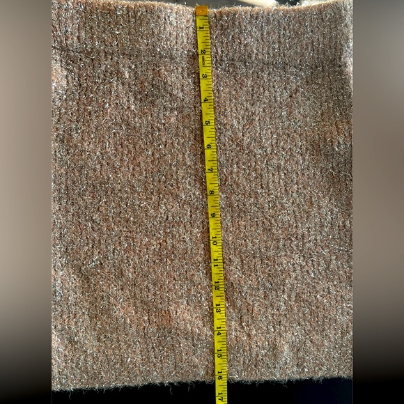 Forever 21 Sparkle Sequin Skirt Peach-Silver Size L NWT - Picture 7 of 7